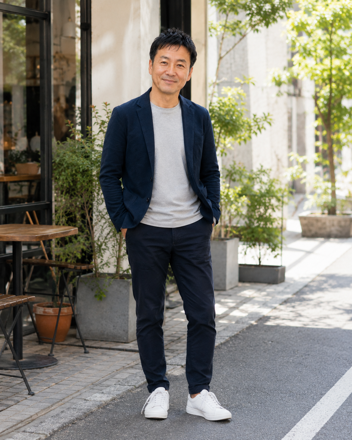 改善後のカフェ前写真